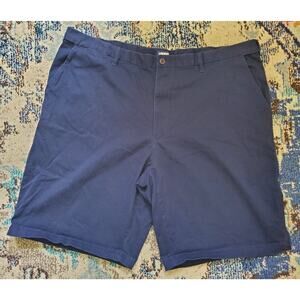 LANDS END MENS CLASSIC FIT NAVY BLUE CHINO SHORTS SZ 44 Tall 8.75” INSEAM
